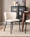 Set of 2 Boucle Dining Chairs Off-White MINA_884682