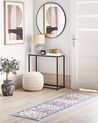 Console Table Marble Effect White with Black DELANO _886621