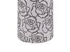 Kameninová váza na kvety 26 cm biela/čierna ALINDA_810622