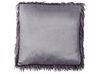 Set of 2 Faux Fur Cushions 45 x 45 cm Dark Grey COROKIA_887733