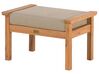 Lounge Set zertifiziertes Holz hellbraun 4-Sitzer Auflagen taupe MANILA_803063