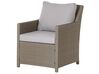 5 Seater PE Rattan Garden Sofa Set Taupe and Grey FONTI_820255