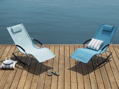 Sininen aurinkotuoli CARANO