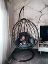 PE Rattan Hanging Chair with Stand Black TOLLO_828059