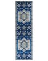 Vloerkleed polyester blauw 60 x 200 cm PARVAKALDI_831574