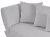 Left Hand Fabric Chaise Lounge with Storage Light Grey MERI II_881201