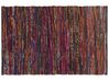 Teppich Baumwolle bunt-schwarz 160 x 230 cm abstraktes Muster Kurzflor BARTIN_805233