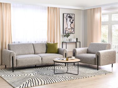 Fabric Living Room Set Grey ASKIM