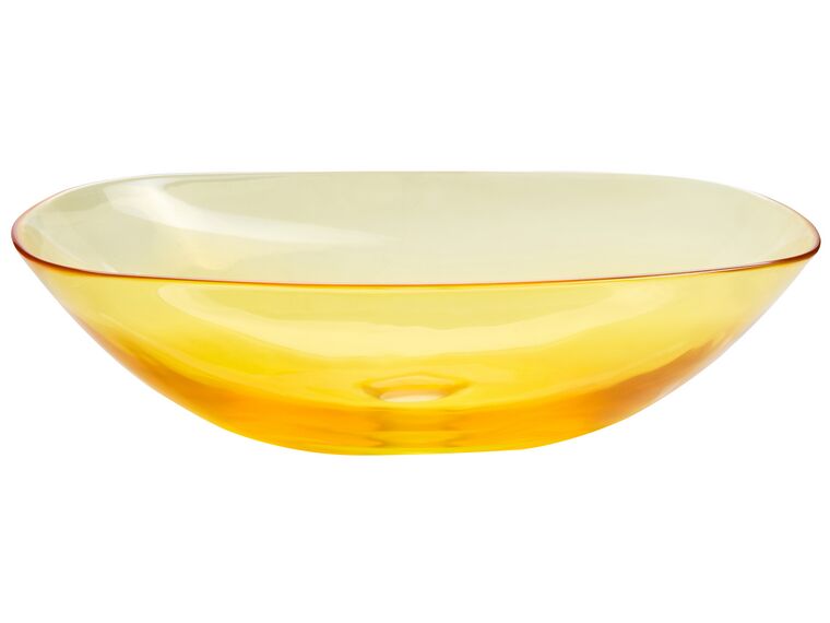 Aufsatzwaschbecken gelb oval 54 x 36 cm MOENGO_891746