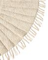 Okrúhly bavlnený koberec so vzorom leva ø 140 cm béžový BADHANI_903842