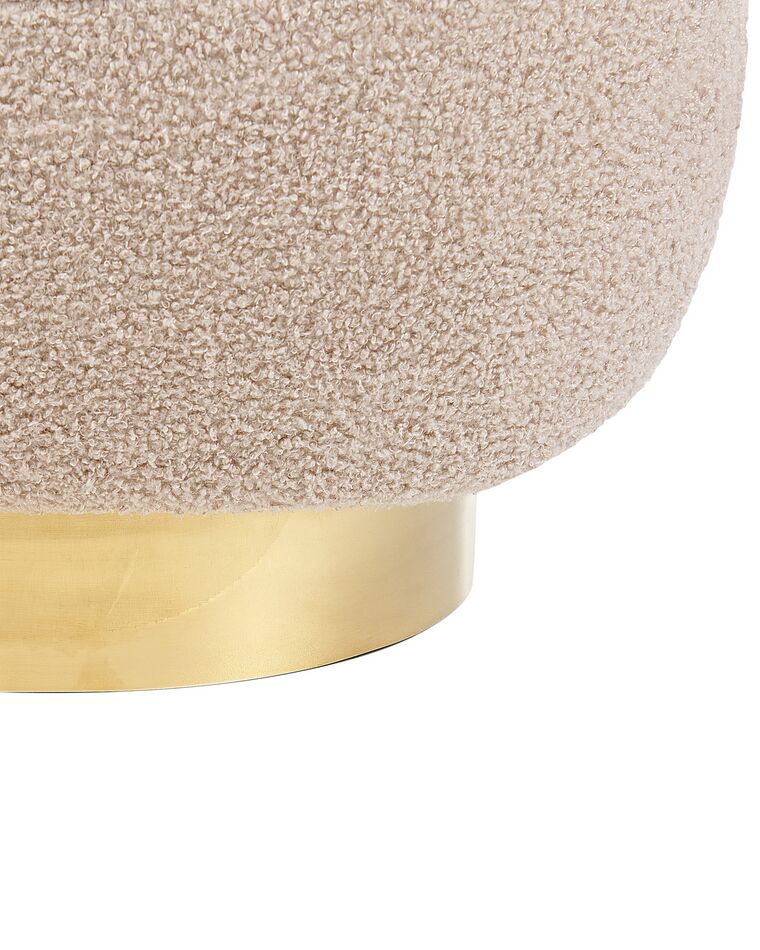 Boucle Armless Chair Beige LOVIISA | Beliani.co.uk
