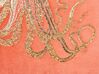 Sametový polštář se vzorem chobotnice 45 x 45 cm červený LAMINARIA_892999
