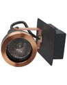 Set of 2 Metal Spotlight Lamps Black and Copper BARO_828844