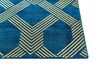 Teppich marineblau / gold 140 x 200 cm geometrisches Muster Kurzflor VEKSE_806434