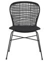 Set of 2 Rattan Dining Chairs Black ELFROS_759978