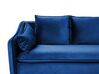 4-Sitzer Sofa Samtstoff marineblau / schwarz AURE_851573