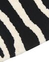 Vloerkleed wol zwart/wit 100 x 160 cm KHUMBA_873863