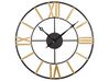 Kovové nástěnné hodiny ø 80 cm černá / zlatá VALSOT_822169