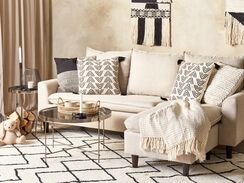 Koristetyyny puuvilla valkoinen/musta 45 x 45 cm MAYS