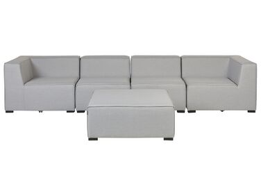 Lounge Set hellgrau 4-Sitzer modular AREZZO