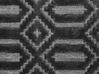 Teppich dunkelgrau 80 x 150 cm geometrisches Muster Kurzflor ADATEPE_750694