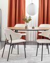 Set of 2 Fabric Dining Chairs Cream KENAI_874449