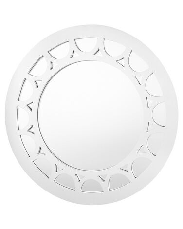 Okrągłe lustro ścienne ø 80 cm srebrne LOLIF
