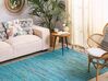Modrý tkaný bavlněný koberec 160x230 cm MERSIN_482176