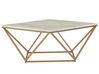 Marble Effect Coffee Table Beige and Gold MALIBU_705710