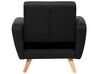 6-Sitzer Sofa Set schwarz verstellbar mit Ottomane FLORLI_704199