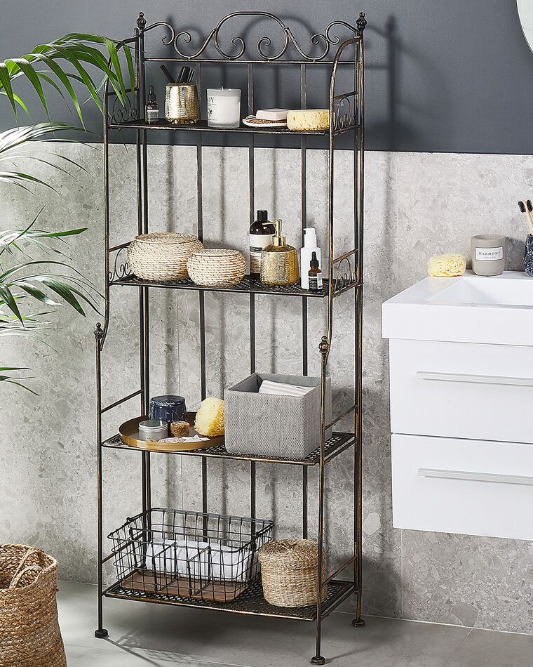 Relaxdays Étagère Extérieure Jardin 3 Niveaux Métal Noir - Support Plantes