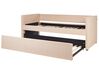 Boucle EU Single Trundle Bed Peach TROYES_906969