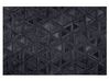 Vloerkleed leer zwart 140 x 200 cm KASAR_764959
