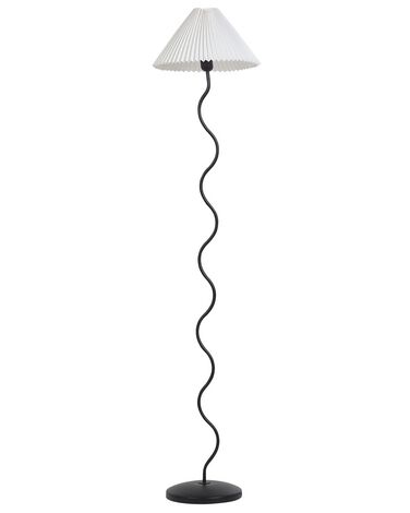 Stehlampe Metall schwarz / weiß 161 cm Kegelform JIKAWO