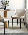 Set of 2 Dining Chairs Light Beige EVERLY_881844