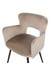 Set of 2 Velvet Dining Chairs Taupe SANILAC_847157