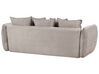 Canapé-lit en velours avec rangement taupe VALLANES_904096