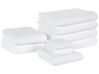 Set of 9 Cotton Terry Towels White MITIARO_841772