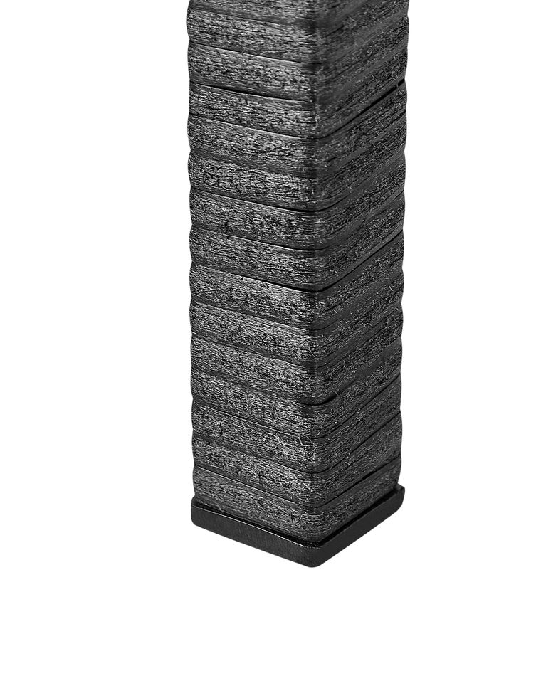 Blumenkasten mit Füssen Rattan schwarz rechteckig 77 x 28 cm CARAGANA
