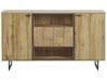 Sideboard heller Holzfarbton / schwarz 2 Schubladen 2 Schränke BOISO_820767