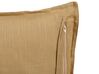 Set of Linen 2 Cushions 45 x 45 cm Mustard Yellow SUBULATA_838539