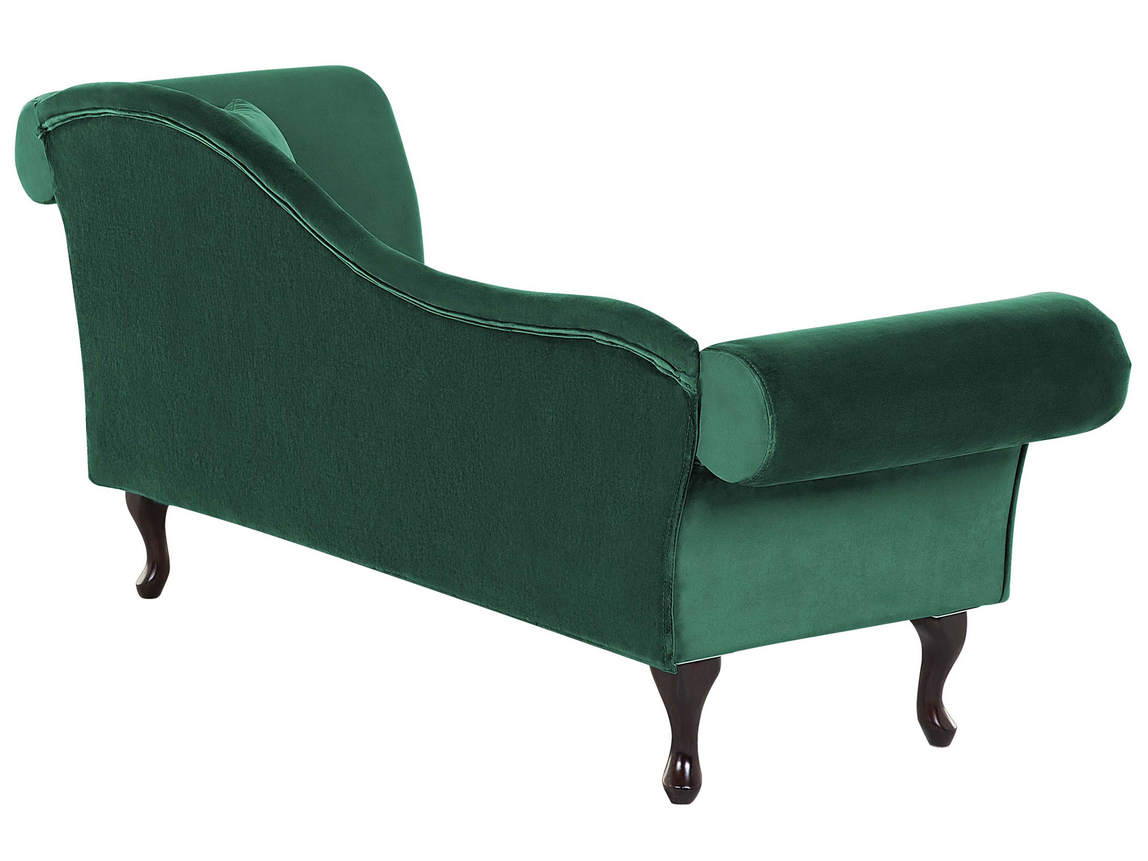 Chaise longue côté gauche MIRAMAS Velours Vert émeraude Chaise longue côté gauche MIRAMAS Velours Vert émeraude