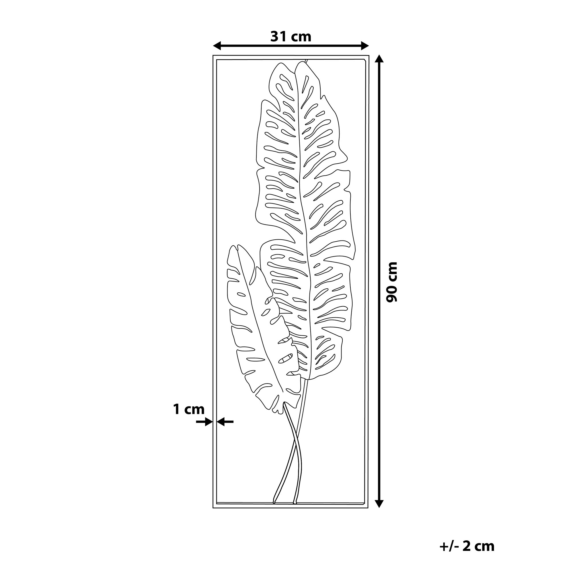 Dekoracja ścienna złota PALLADIUM