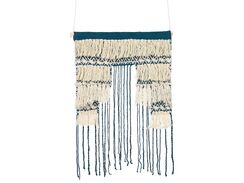 Seinäkoriste puuvilla sininen/beige 51 x 77 cm NADRA Seinäkoriste puuvilla sininen/beige 51 x 77 cm NADRA