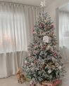 Künstlicher Weihnachtsbaum schneebedeckt 210 cm weiß BASSIE_861771