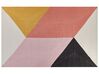 Teppich Baumwolle mehrfarbig 140 x 200 cm geometrisches Muster Kurzflor NIZIP_842809