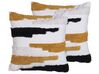 Set of 2 Tufted Patchwork Cushions 45 x 45 cm Multicolour MONARDA_801565