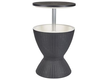 Chladící barový stolek ⌀ 48 cm černý AISA