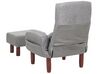 Fabric Recliner Chair with Ottoman Grey OLAND_774007