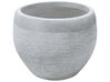 Stone Plant Pot 38x38x30 cm White ZAKROS _856391